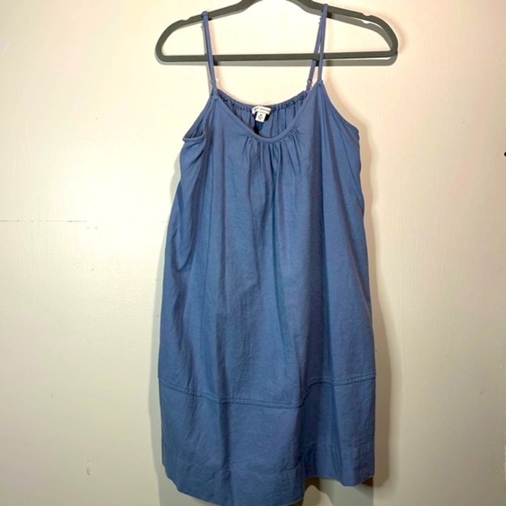 Free Assembly- Linen Blend Slip Mini Dress in Light Blue Loose Fit- Size Medium